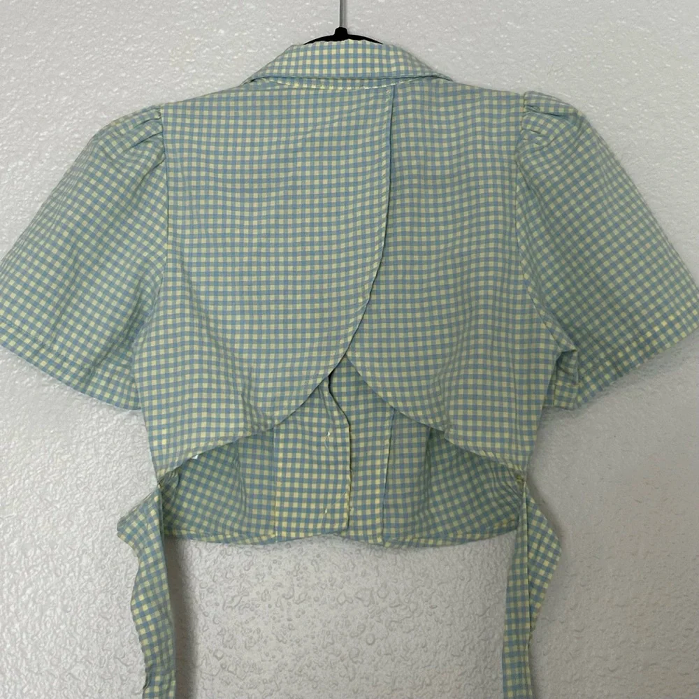 Milk and Honey Gingham Crop Top - Picture 8 of 12